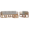 Ensemble de canapés d'extérieur 7 pcs Gris Naturel et Clair 647368647368