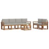 Ensemble de canapés d'extérieur 7 pcs Gris Naturel et Clair 647370647370
