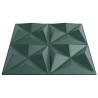 Panneaux muraux 48 pcs Vert Origami 50 x 50 cm Mousse XPS 647371647371