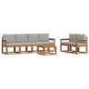 Ensemble de canapés d'extérieur 7 pcs Gris Naturel et Clair 647372647372