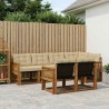 Ensemble de canapés d'extérieur 7 pcs Naturel et Beige 647377647377