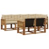 Ensemble de canapés d'extérieur 7 pcs Naturel et Beige 647377647377