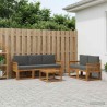 Ensemble de canapés d'extérieur 6 pcs Naturel et Anthracite 647382647382