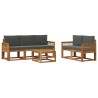 Ensemble de canapés d'extérieur 6 pcs Naturel et Anthracite 647382647382