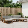 Ensemble de canapés d'extérieur 6 pcs Naturel et gris clair 647386647386