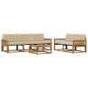 Ensemble de canapés d'extérieur 6 pcs Naturel et Beige 647391647391