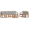 Ensemble de canapés d'extérieur 7 pcs Gris Naturel et Clair 647392647392
