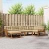 Ensemble de canapés d'extérieur 6 pcs Naturel et Beige 647396647396