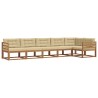 Ensemble de canapés d'extérieur 6 pcs Naturel et Beige 647399647399