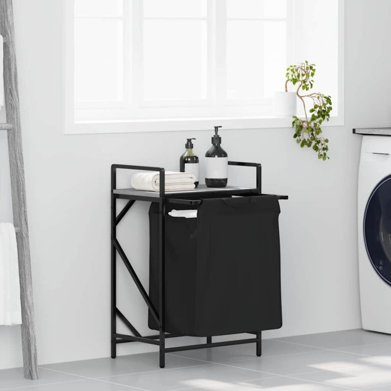 Panier à linge 1 compartiment avec étagère Gris Sonoma 647401647401