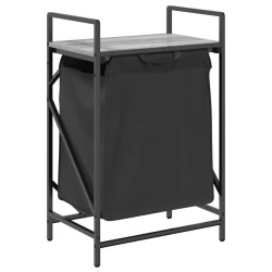 Panier à linge 1 compartiment avec étagère Gris Sonoma 647401647401