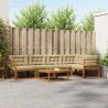 Ensemble de canapés d'extérieur 6 pcs Naturel et Beige 647403647403
