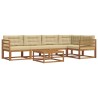 Ensemble de canapés d'extérieur 6 pcs Naturel et Beige 647403647403