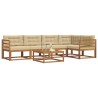 Ensemble de canapés d'extérieur 6 pcs Naturel et Beige 647403647403