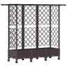Lit Élevé avec Treillis et Toit Marron 164 x 40 x 127 cm PP 647404647404