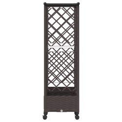 Lit Élevé avec Treillis et Toit Marron 164 x 40 x 127 cm PP 647404647404