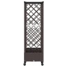 Lit Élevé avec Treillis et Toit Marron 164 x 40 x 127 cm PP 647404647404