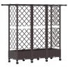 Lit Élevé avec Treillis et Toit Marron 164 x 40 x 127 cm PP 647404647404