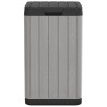 Poubelle d'extérieur gris 38x38x65 cm PP 647405647405