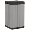 Poubelle d'extérieur gris 38x38x65 cm PP 647405647405