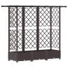 Lit Élevé avec Treillis et Toit Marron 164 x 40 x 121 cm PP 647407647407