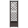 Lit Élevé avec Treillis et Toit Marron 164 x 40 x 121 cm PP 647407647407