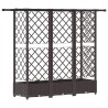 Lit Élevé avec Treillis et Toit Marron 164 x 40 x 121 cm PP 647407647407