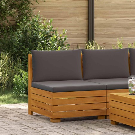Sofa de jardin milieu Bois d'Acacia Massif Marron 647411647411