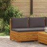 Sofa de jardin milieu Bois d'Acacia Massif Marron 647411647411
