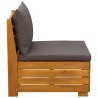 Sofa de jardin milieu Bois d'Acacia Massif Marron 647411647411