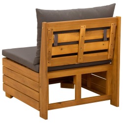 Sofa de jardin milieu Bois d'Acacia Massif Marron 647411647411