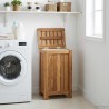 Panier à Linge Naturel 35 x 25 x 60 cm Bois de teck massif 647412647412