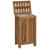 Panier à Linge Naturel 35 x 25 x 60 cm Bois de teck massif 647412647412