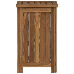 Panier à Linge Naturel 35 x 25 x 60 cm Bois de teck massif 647412647412
