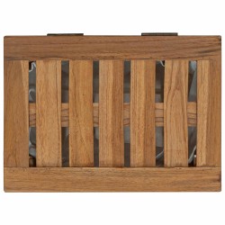 Panier à Linge Naturel 35 x 25 x 60 cm Bois de teck massif 647412647412