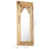 Miroir 50x3x110 cm Bois de manguier massif 647413647413