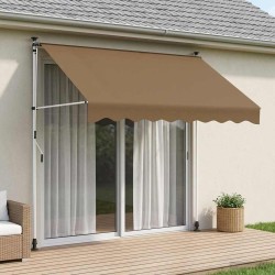 Auvent rétractable manuel Beige 350 cm 647425647425