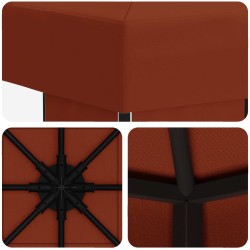 Pavillon 3 x 3 m Terre cuite Polyester et Acier 190 gsm 647426647426