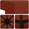 Pavillon 3 x 3 m Terre cuite Polyester et Acier 190 gsm 647426647426