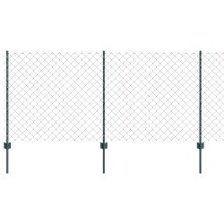 Clôture grillagée avec poteau 10 x 1 m Acier recouvert de PVC 647427647427