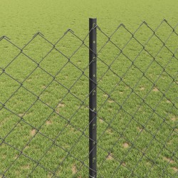 Clôture grillagée avec poteau 25 x 1,4 m Acier recouvert de PVC 647432647432