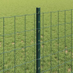 Clôture Euro avec poteau 25 x 0,8 m Acier recouvert de PVC Vert 647434647434
