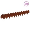 Bordure de Pelouse 10 pcs 103 x 15 cm Acier Rouillé 647443647443