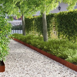 Bordure de Pelouse 10 pcs 103 x 20 cm Acier Rouillé 647448647448