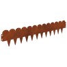 Bordure de Pelouse 10 pcs 103 x 20 cm Acier Rouillé 647448647448