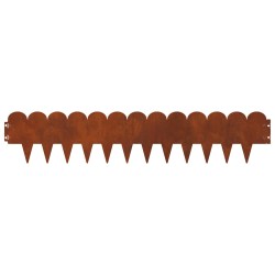 Bordure de Pelouse 10 pcs 103 x 20 cm Acier Rouillé 647448647448