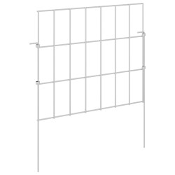 Clôture de jardin avec piquets 12 pcs 35 x 30 cm Mesh Argenté 647474647474