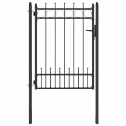Porte de Clôture HORST Acier Noir Verrouillable 647475647475
