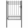 Porte de Clôture HORST Acier Noir Verrouillable 647475647475