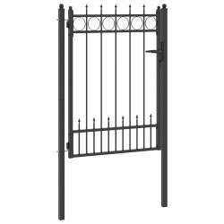 Porte de Clôture HORST Acier Noir Verrouillable 647475647475